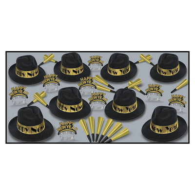 Swing Gold New Year's Eve Party Kit for 50 People