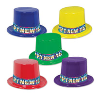 Rainbow Blast New Years Party Toppers assorted colors - Bulk 25 Pack
