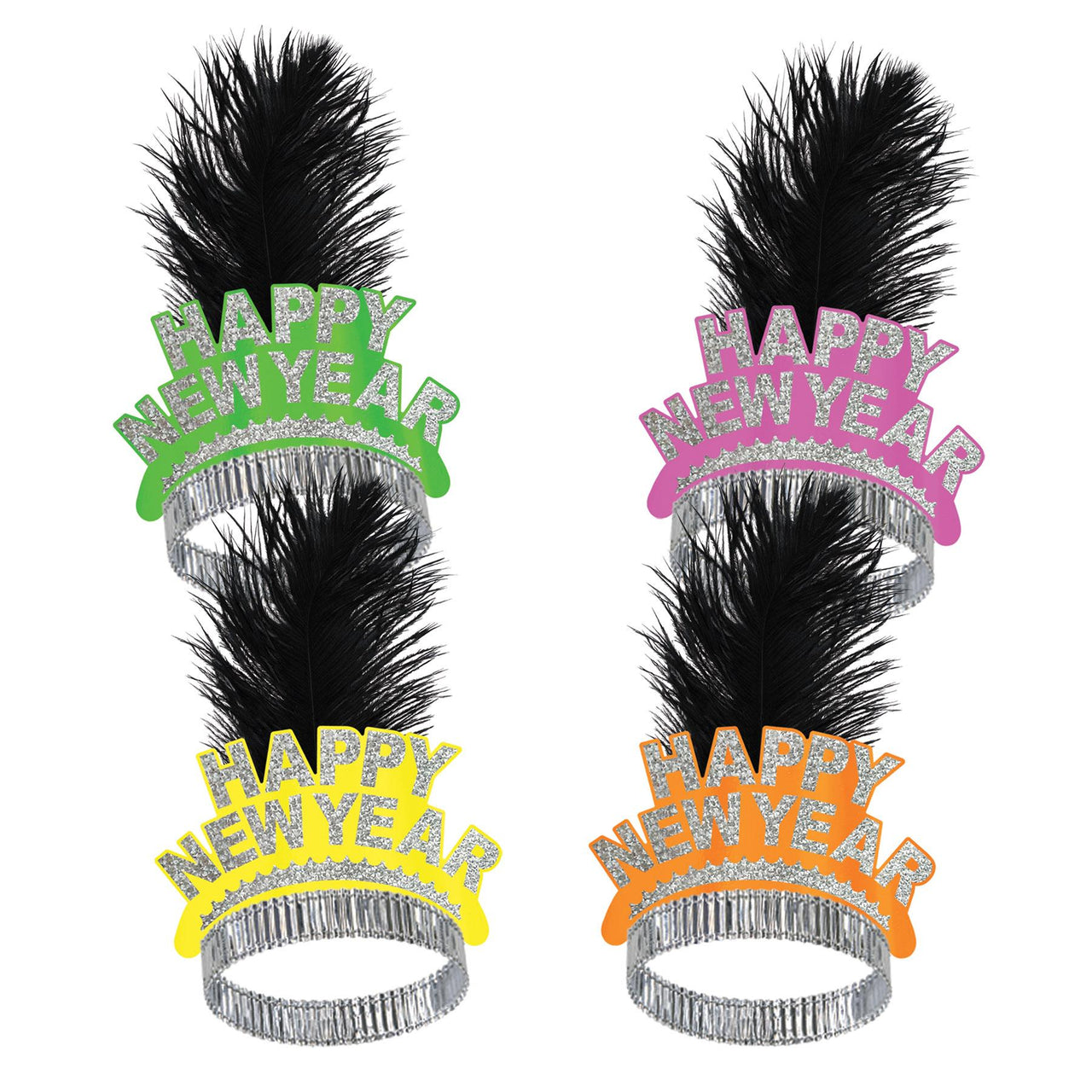 New Year's Eve Neon Swing Tiara - Bulk 50 Pack