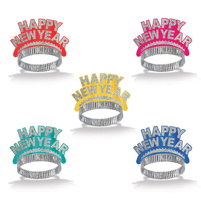 Happy New Year Tiara - Bulk 50 Pack