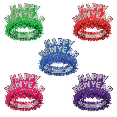 Happy New Year Regal Tiara - Bulk 50 Pack
