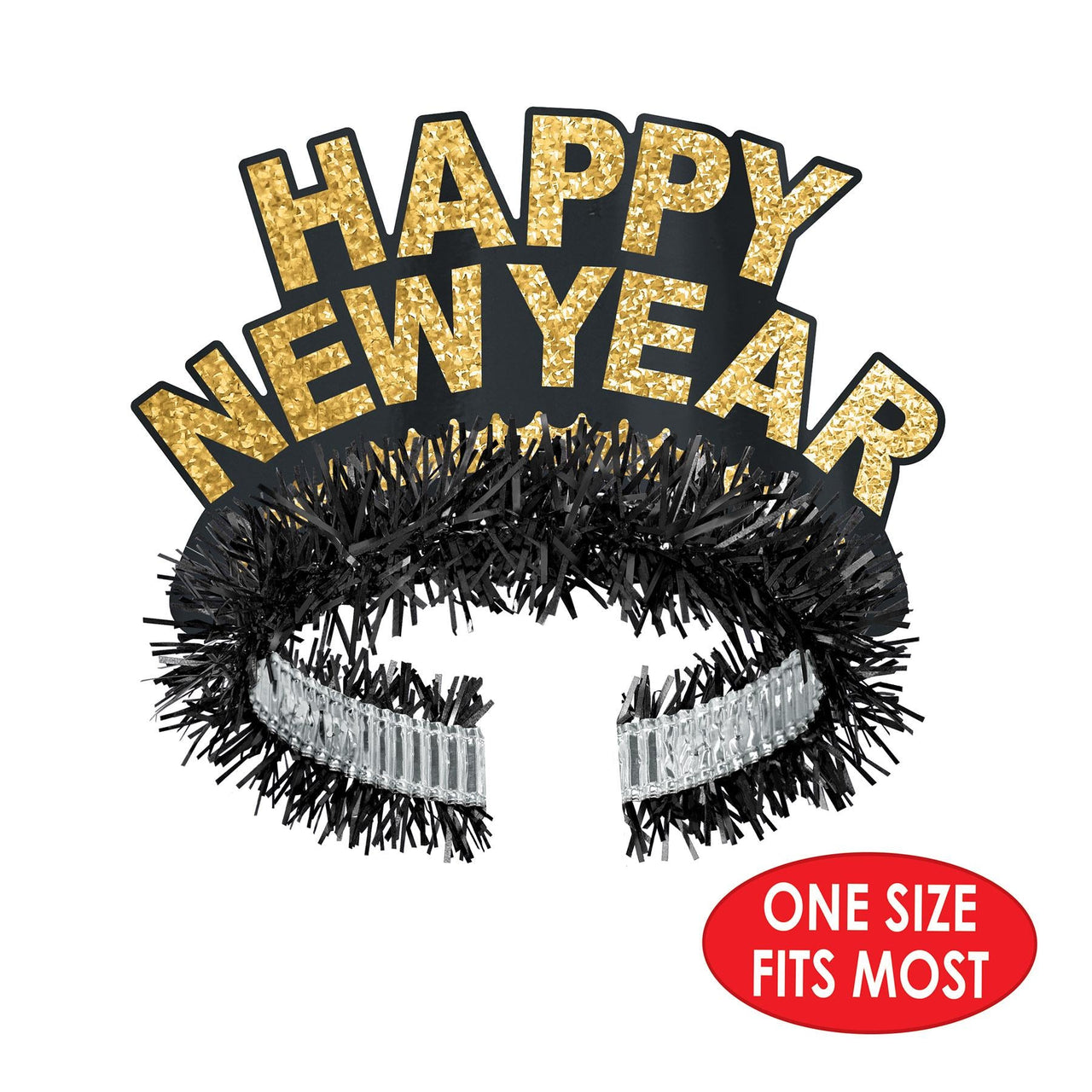 Black & Gold Happy New Year Regal Tiara