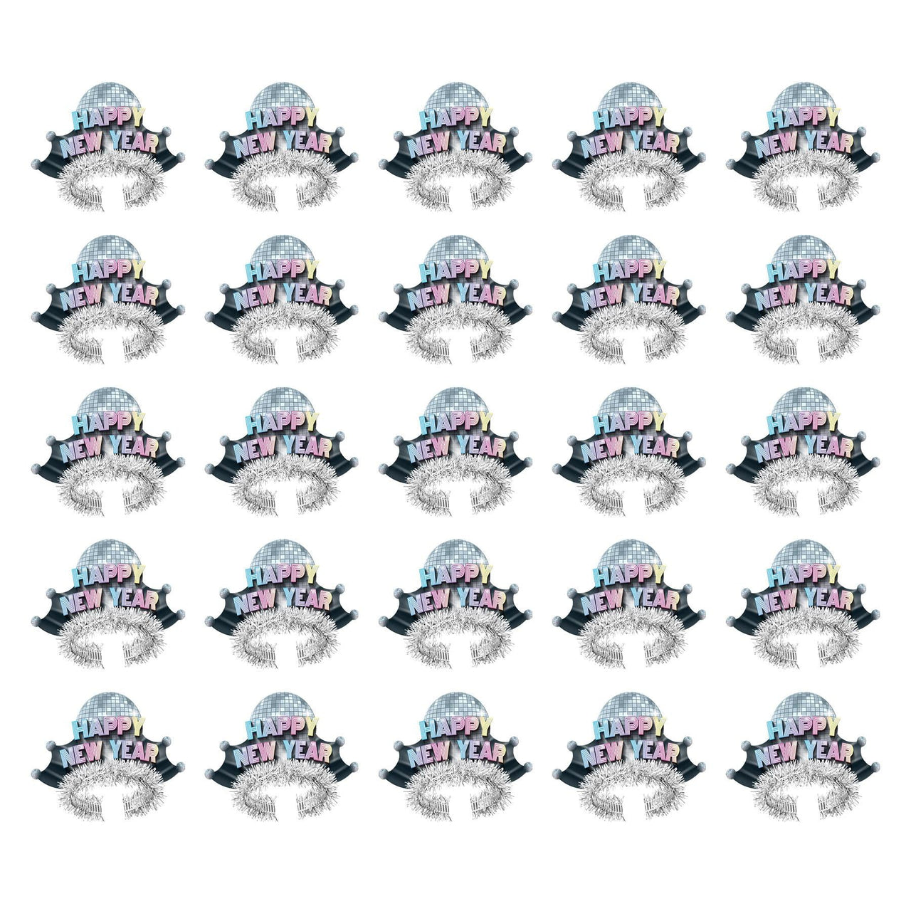 Disco Fever Tiaras, party supplies, decorations, The Beistle Company, New Years, Bulk, Holiday Party Supplies, Discount New Years Eve 2017 Party Supplies, 2017 New Year's Eve Stuff to Wear, New Year's Eve Hats and Tiaras