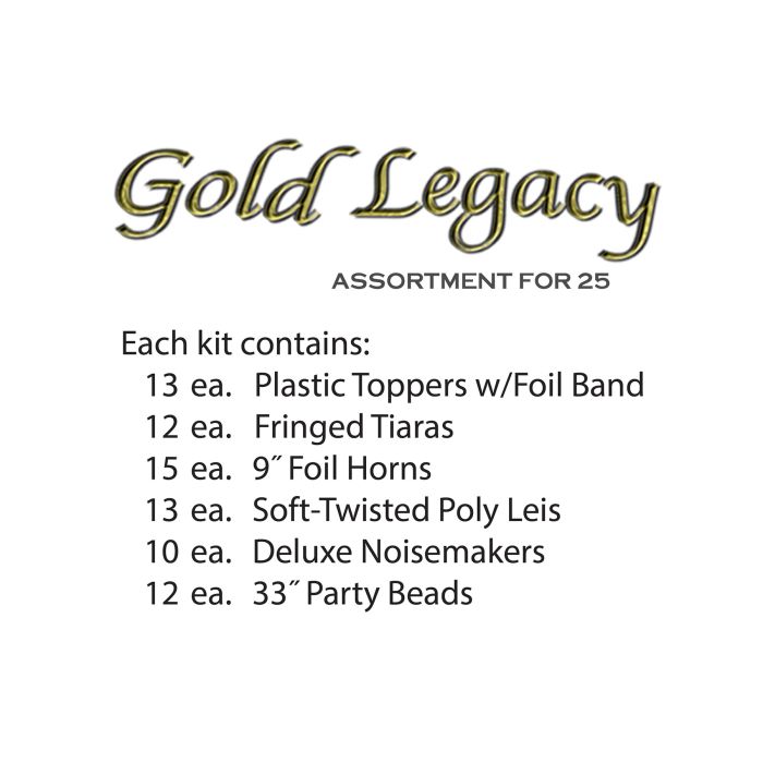 Gold Legacy New Year's Eve Party Kit