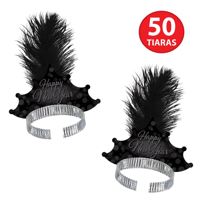 50 Pack Bulk Blackout New Year Tiara