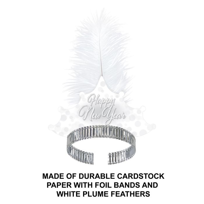 50 Pack Bulk Whiteout New Year Tiara