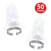 50 Pack Bulk Whiteout New Year Tiara