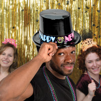 Neon New Years Party Topper Hat