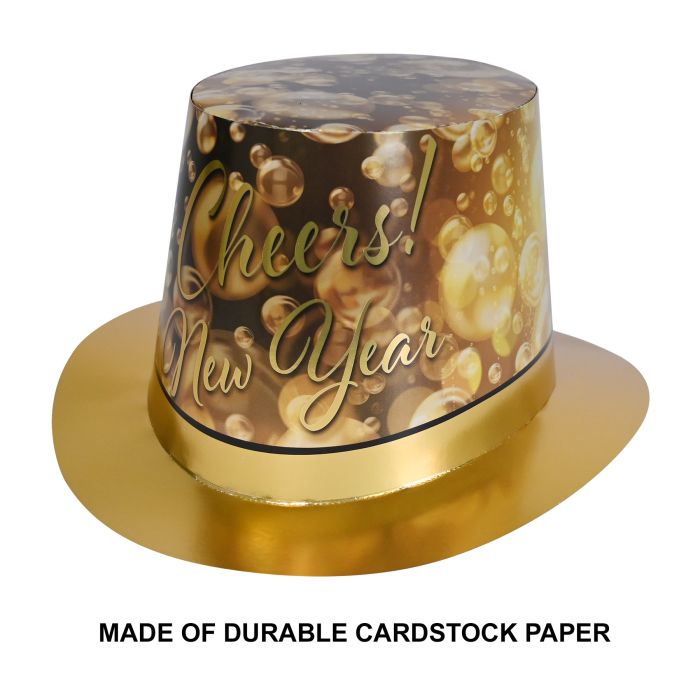 25 Pack Bulk Champagne New Year Hi-Hat