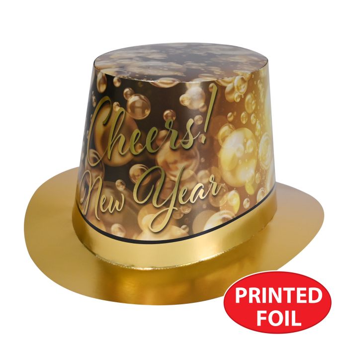 25 Pack Bulk Champagne New Year Hi-Hat