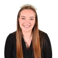 24 Pack Bulk Gold Happy New Year Headbands