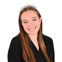 24 Pack Bulk Silver Happy New Year Headbands