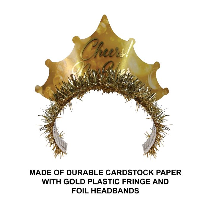50 Pack Bulk Champagne New Year Tiara