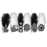 New Year's Eve Black/White Roaring 20's Tiara - Bulk 50 Pack