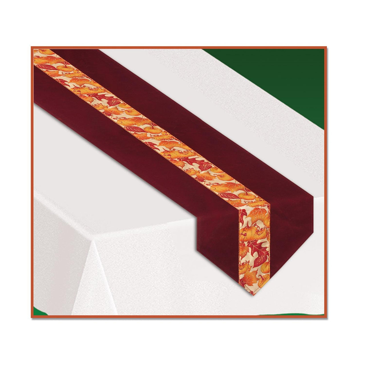 Thanksgiving Autumn Leaves Fabric Table Runner - Bulk 6 Pack