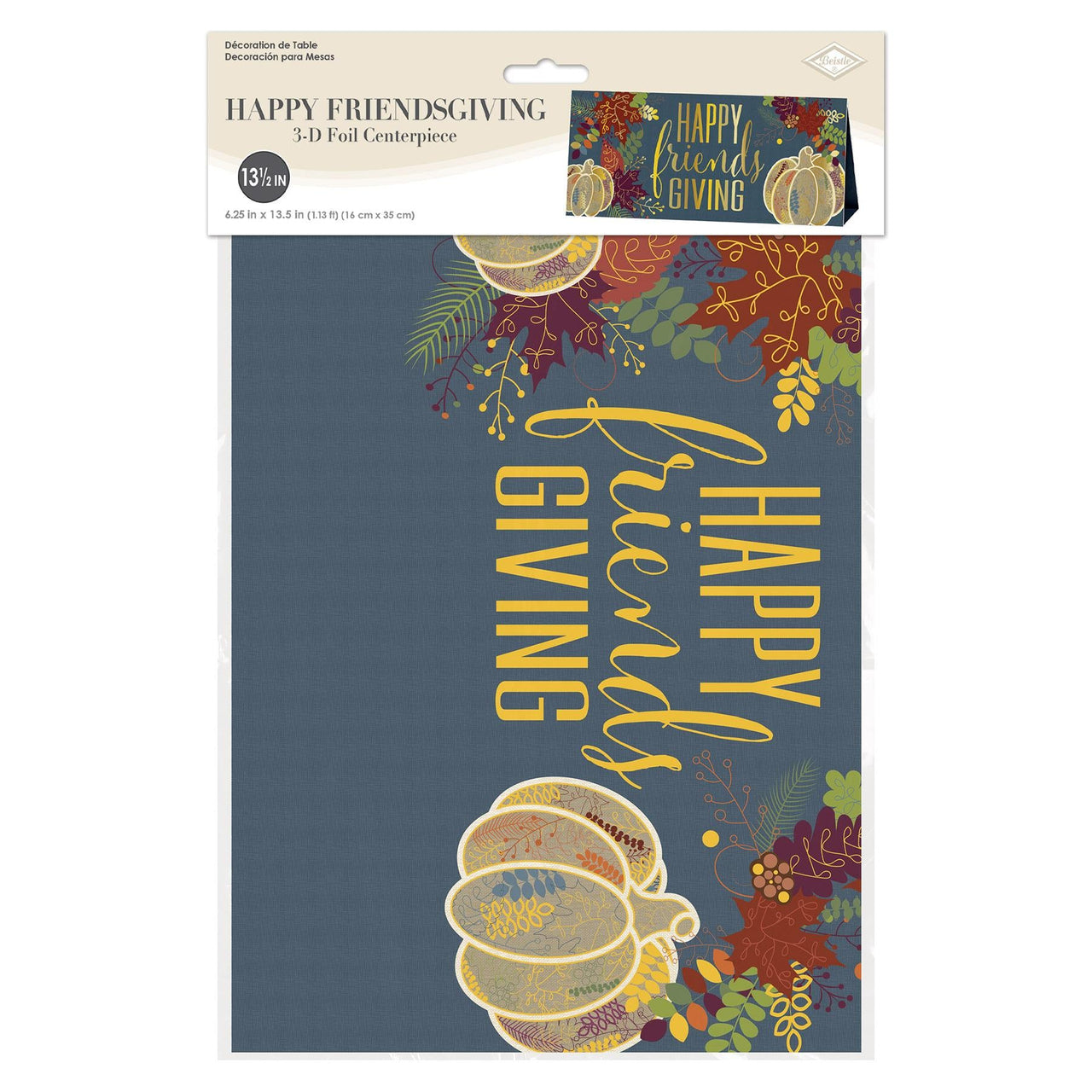 Beistle 3-D Foil Happy Friendsgiving Centerpiece (Case of 12)