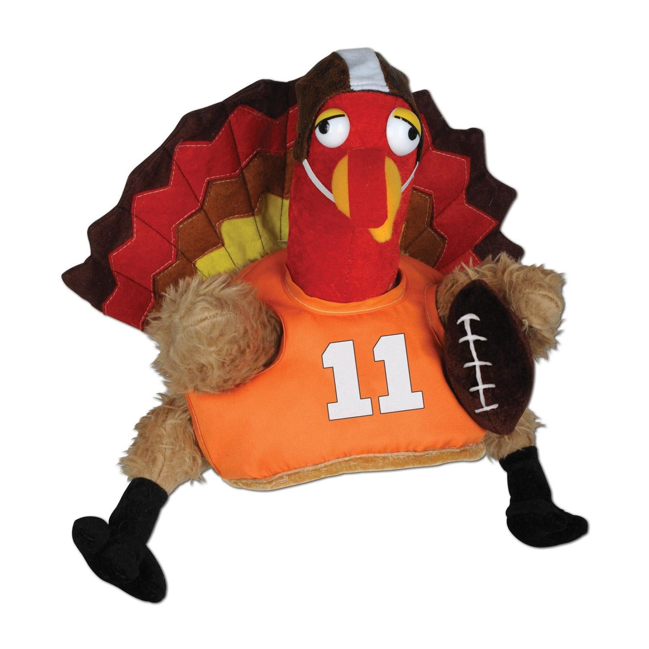 Thanksgiving Plush Touchdown Turkey Hat - Bulk/4 Hats