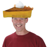 Thanksgiving Plush Pumpkin Pie Hat - Bulk 6 Pack