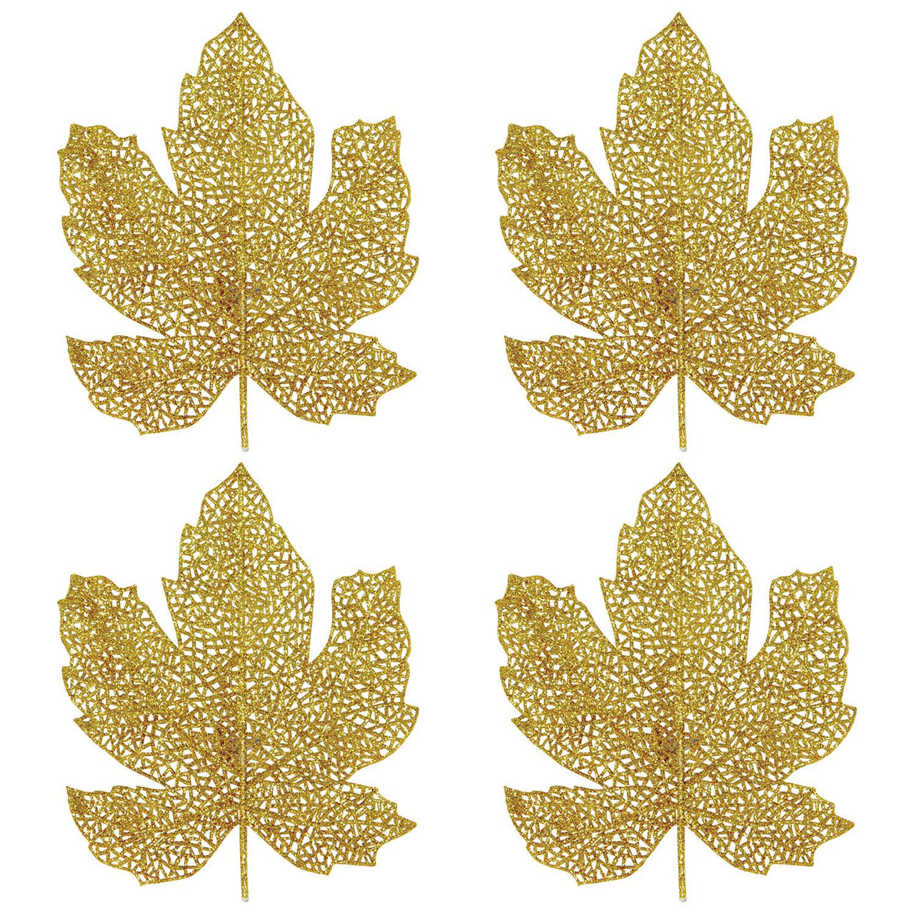 Thanksgiving Glittered Fall Leaves - Bulk/48 Leaves