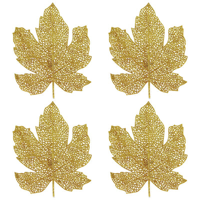 Thanksgiving Glittered Fall Leaves - Bulk/48 Leaves