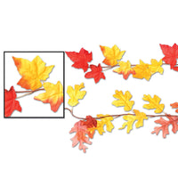 Thanksgiving Autumn Leaf Garlands - Bulk 12 Pack