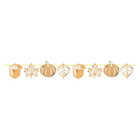 Thanksgiving Foil Die-Cut Fall Streamer - Bulk 12 Pack