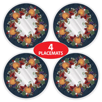 Beistle Plastic Fall Thanksgiving Round Placemats