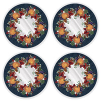 Plastic Fall Thanksgiving Round Placemats - Bulk 48 Pack
