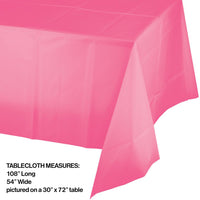 Candy Pink Plastic Tablecover 54