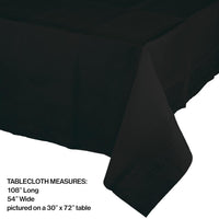 Black Velvet Plastic Tablecover 54