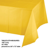 School Bus Yellow Plastic Tablecover 54