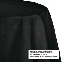 Black Velvet Round Polylined TIssue Tablecover, 82
