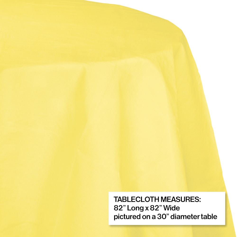 Mimosa Round Polylined TIssue Tablecover, 82" Party Decoration