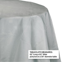 12ct Bulk Shimmering Silver Round Paper Table Covers