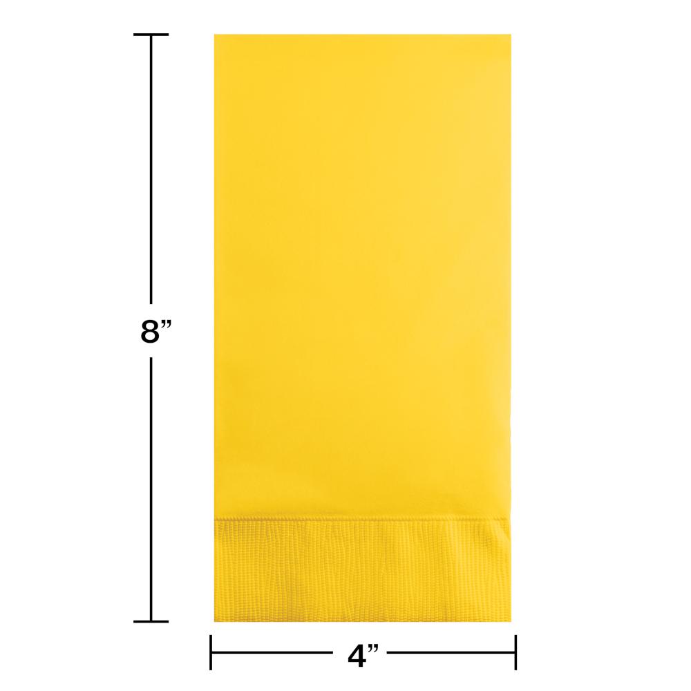 192ct Bulk School Bus Yellow 3 Ply Guest Towels