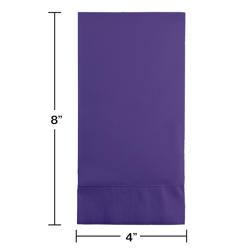 192 pc Bulk Purple 3 Ply Guest Towels