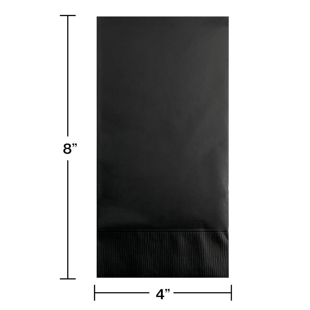 192 pc Bulk Black Velvet 3 Ply Guest Towels
