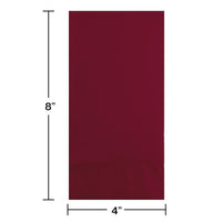 Burgundy Guest Towel, 3 Ply (16/Pkg)