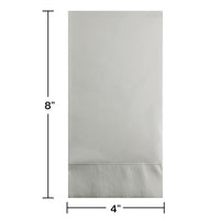 192 pc Bulk Shimmering Silver 3 Ply Guest Towels