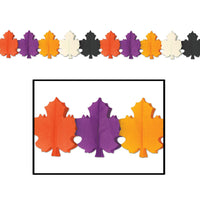 Thanksgiving Designer Fall Leaf Garland - Bulk 12 Pack