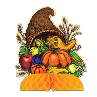Thanksgiving Cornucopia Centerpiece - Bulk 12 Pack