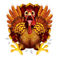 12 Pack Bulk Crazy Turkey Car Cling Thanksgiving Window Decoration
