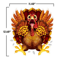 12 Pack Bulk Crazy Turkey Car Cling Thanksgiving Window Decoration - view 3