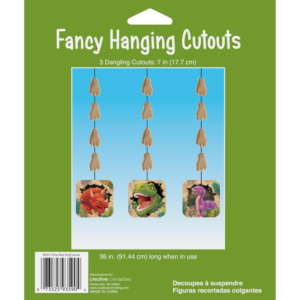 18ct Bulk Dino Blast Hanging Cutouts