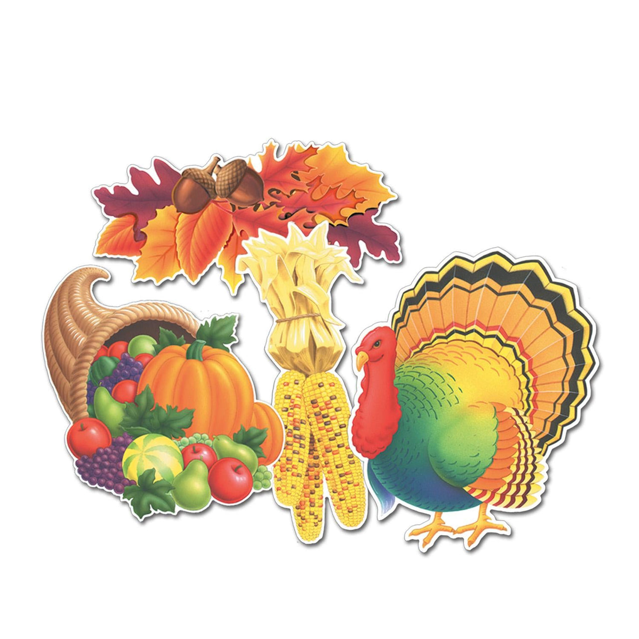 Thanksgiving Party Cutouts - Bulk 24 Pack