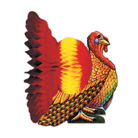 9 Inch-Thanksgiving Tissue Turkey Centerpiece - Bulk 12 Pack