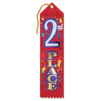 2nd Place Award Ribbon - Bulk 6 Pack