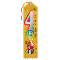 4th Place Award Party Ribbon - Bulk 6 Pack