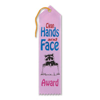 Clean Hands/Face Award Ribbon - Bulk 6 Pack