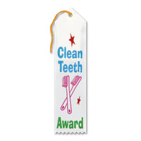 Clean Teeth Award Ribbon - Bulk 6 Pack